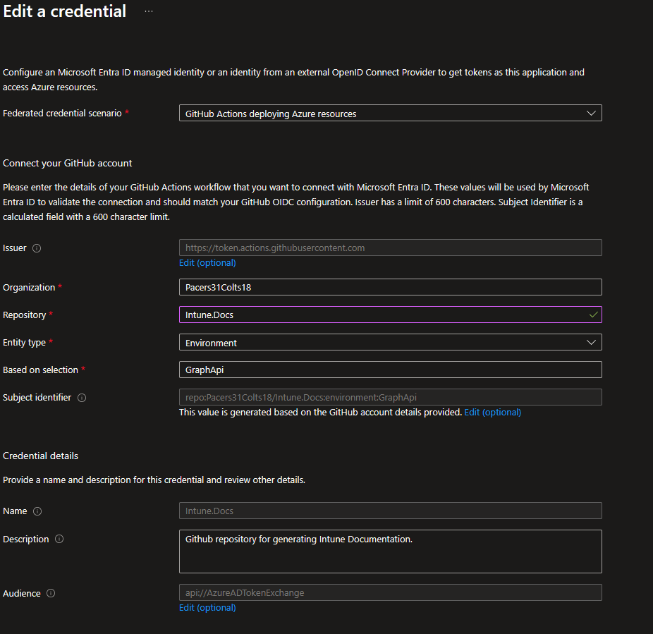 Federated Credentials