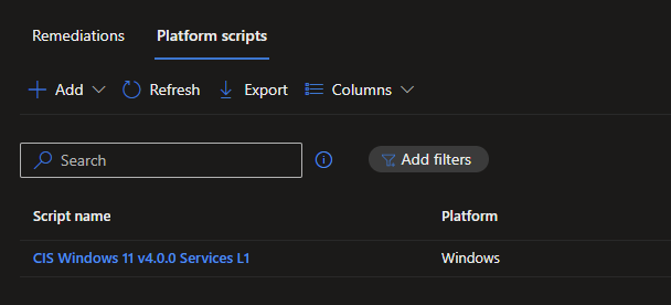 Platform Scripts