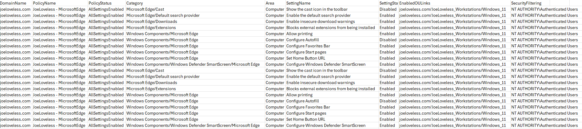 Example Data